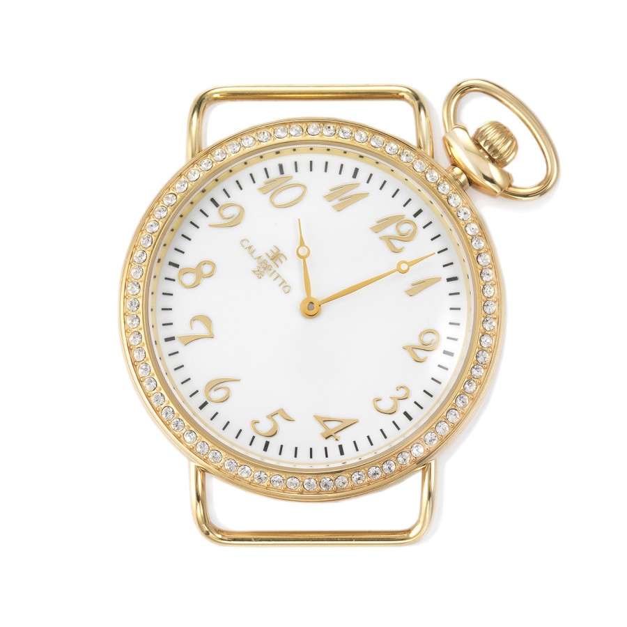 Orologio da donna, cassa da 38 mm quadrante bianco e numeri dorati